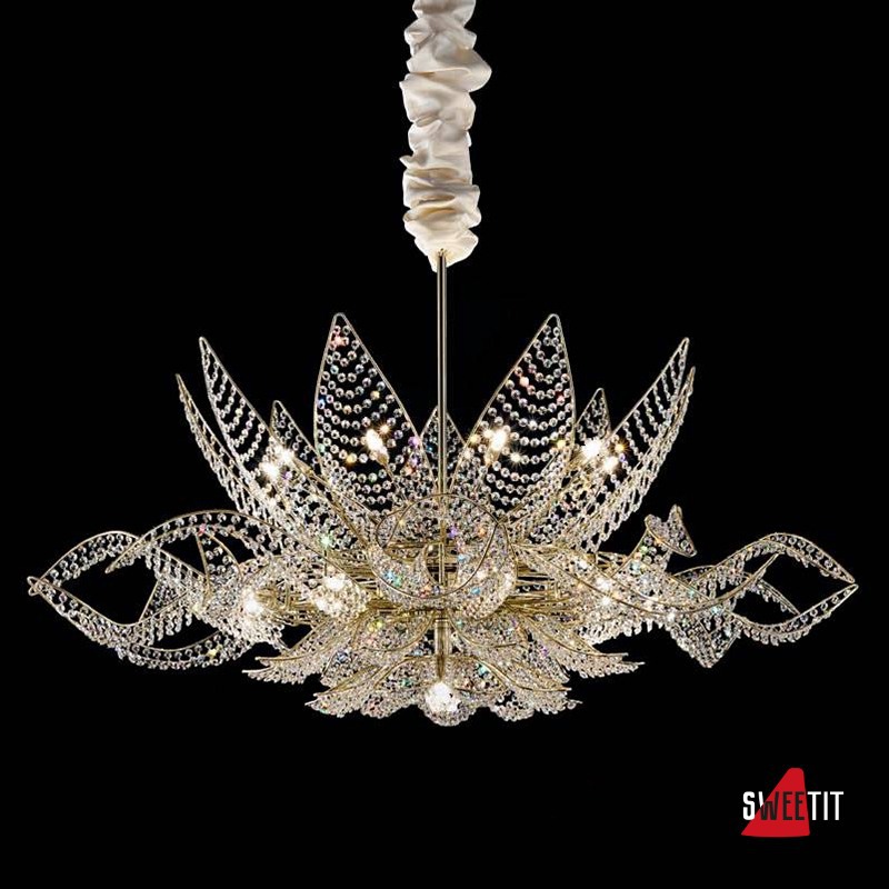 Подвесной светильник IDL Ninfea 436/18+1 Gold Glass