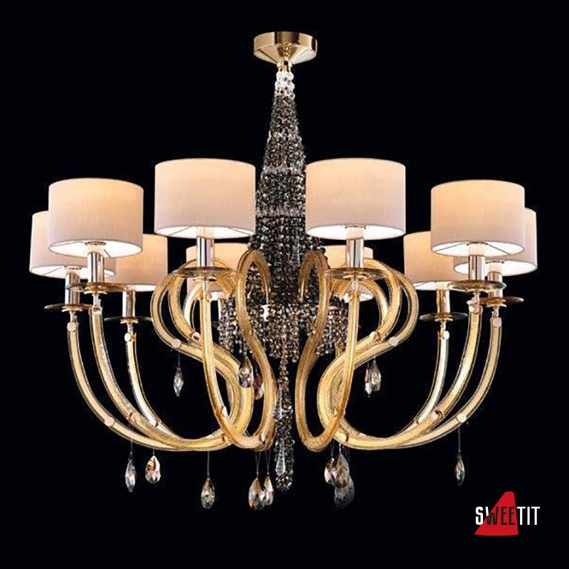 Потолочная люстра Beby Group Crystal rain 0230B02 Light gold 666 SW Golden Teak