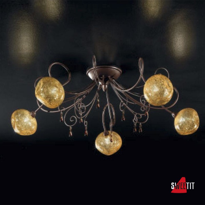 Потолочные светильники IDL Pulegosa 358/5PF AMBER в Москве купить в Sweetit.ru