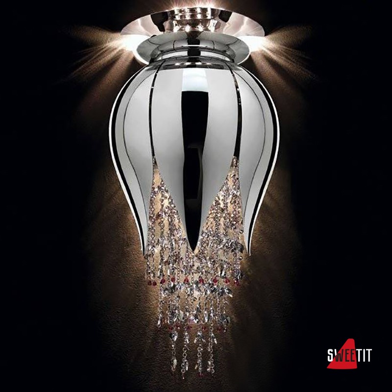 Настенный светильник Beby Group Bouquet 5200A04 Chrome Silver Grey Red