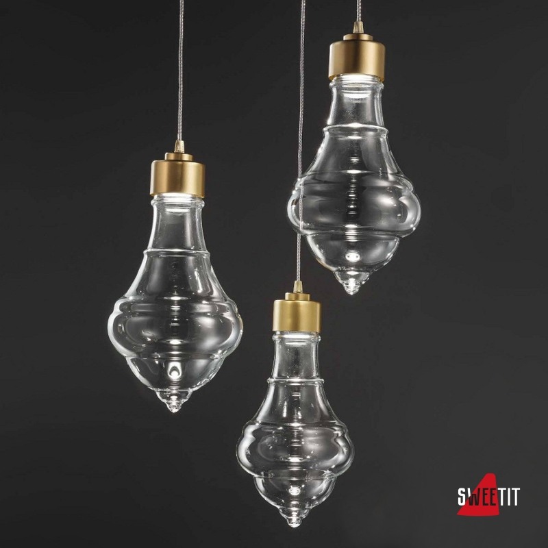 Подвесной светильник Evi Style Trottola Oro Trasparente