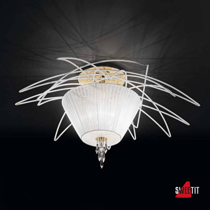 Потолочный светильник IDL Flame 524/5PF white+gold
