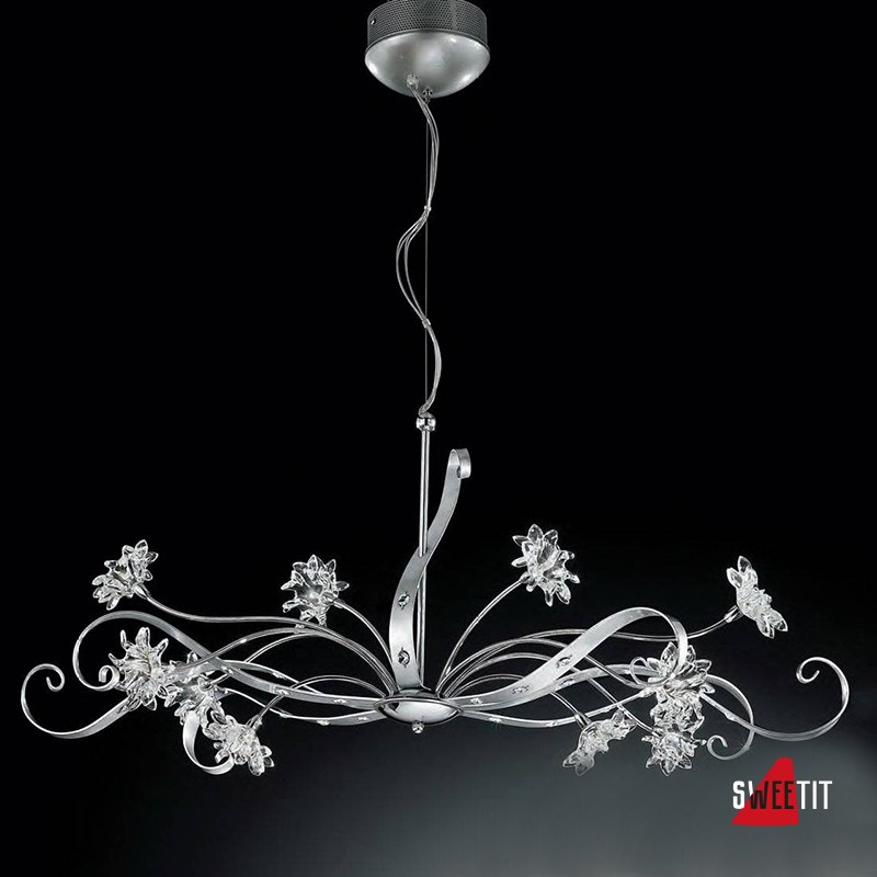 Люстра IDL Girasole 374/10SL CHROME + transparent
