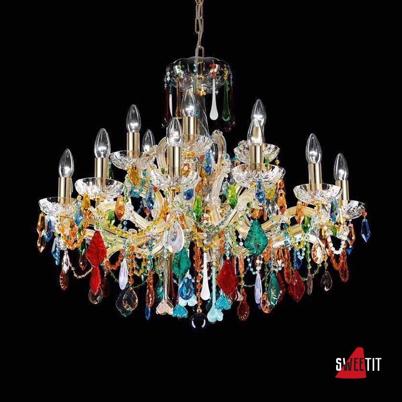 Люстра Beby Group Nuovo Vintage 620/10+5 Light gold CUT CRYSTAL