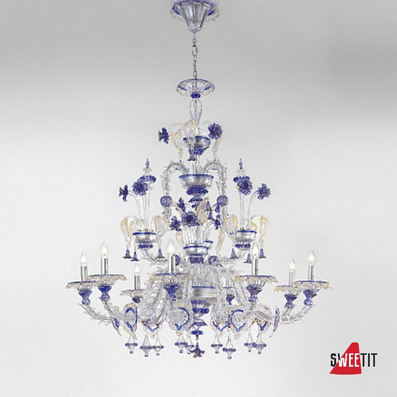 Люстра Sylcom Rezzonico 1471/9 PA BLU.ORO