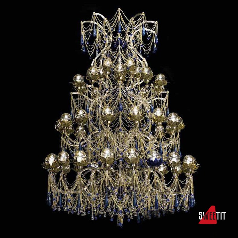Люстра Beby Group Beby Resort 3400B01 Light Gold Blue Orchid Sapphire