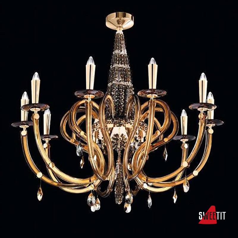 Потолочная люстра Beby Group Crystal rain 0230B01 Light gold SW Golden Teak