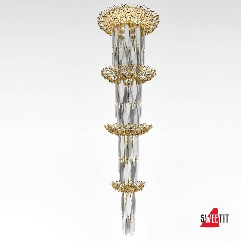 Потолочный светильник IDL Elite 596/28+3 light gold transparent