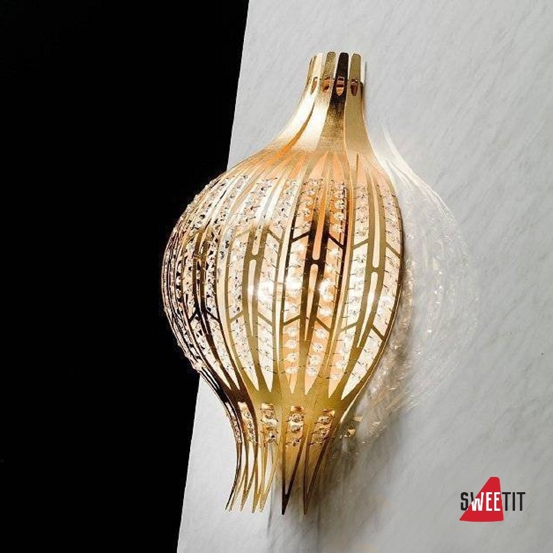 Настенный светильник Masca Jasmine 1872/A5 Oro / Swarovski