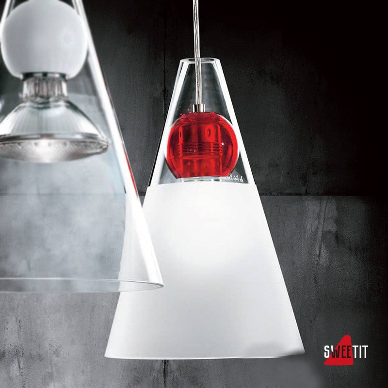 Подвесной светильник De Majo GEMMA S1 0GEMM0S-1 clear frosted+red