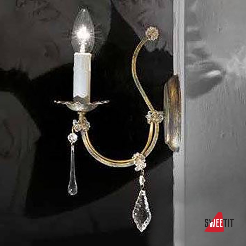 Бра Beby Group Old style 3591/1A Black gold CUT CRYSTAL
