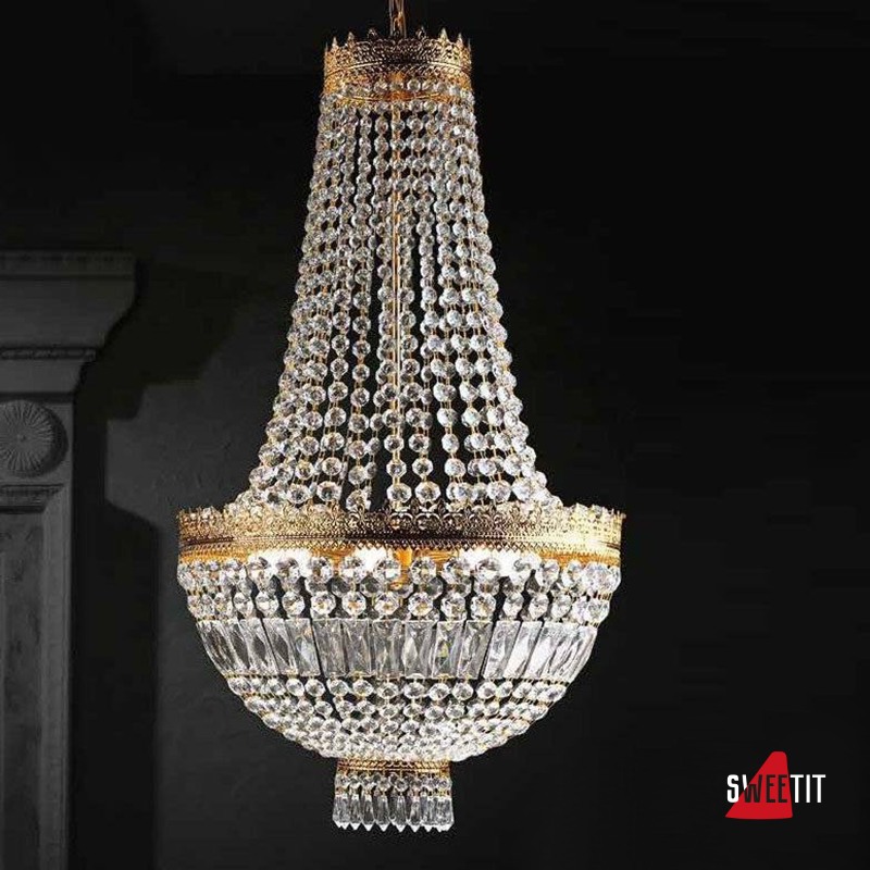 Подвесной светильник Beby Group Empire 1400/6 Light gold CUT CRYSTAL