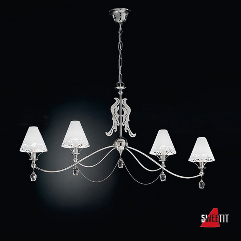 Подвесная люстра IDL Export Srl. Fosca 397/4SL mother of pearl with gold/white