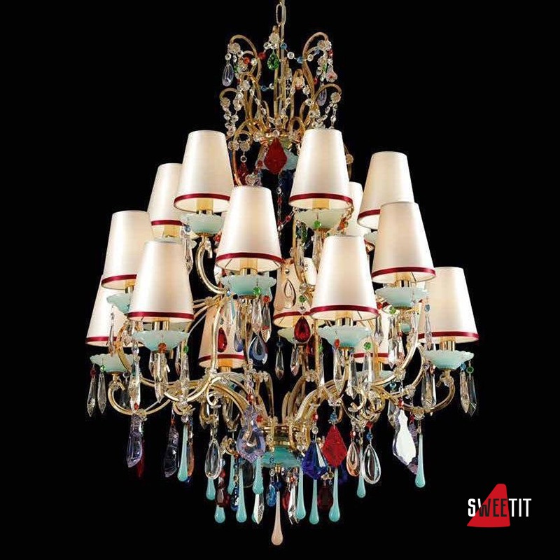 Люстра Beby Group Nuovo Vintage 3318/18 Light gold 264 CUT CRYSTAL