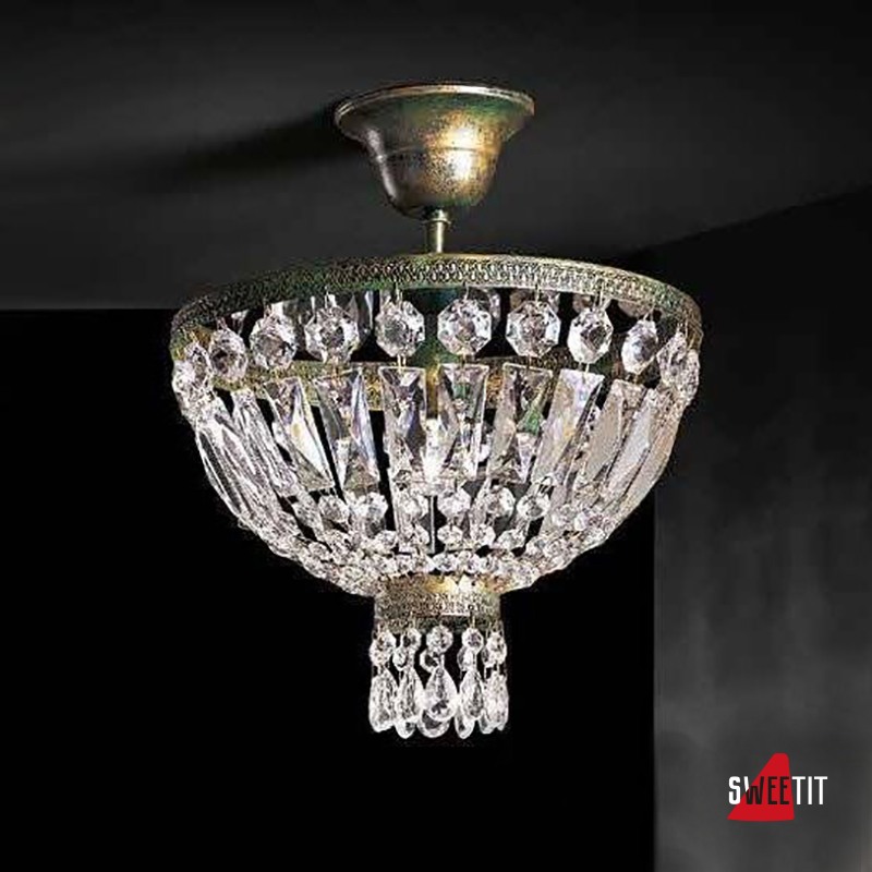 Потолочный светильник Beby Group Empire 1100/1 Green Gold CUT CRYSTAL