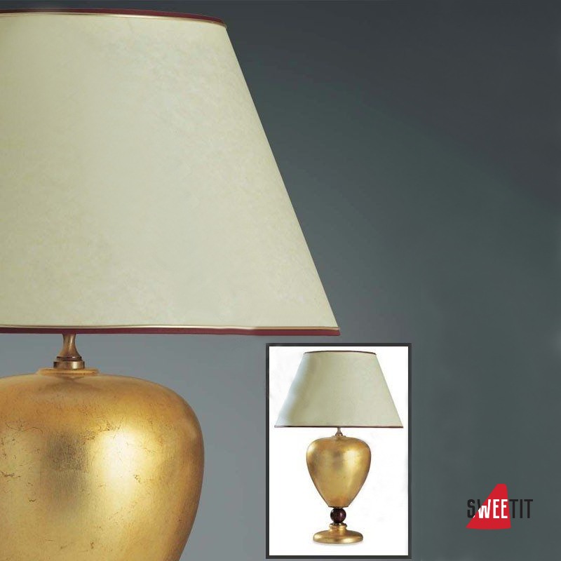 Настольная лампа LE PORCELLANE Foglia Oro 02562