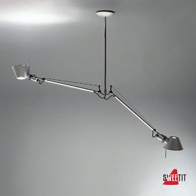 Светильник подвесной Artemide Tolomeo sospensione due bracci alluminio A036400