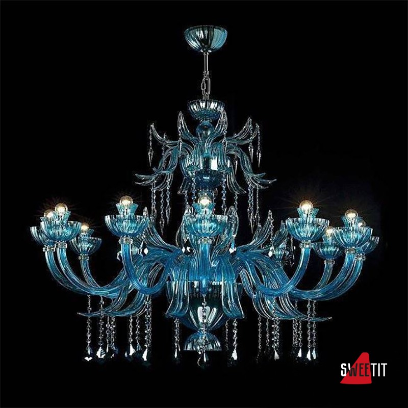 Люстра Beby Garden Party 7810BB3 Chrome Turquoise Capri SW Jet Turquoise