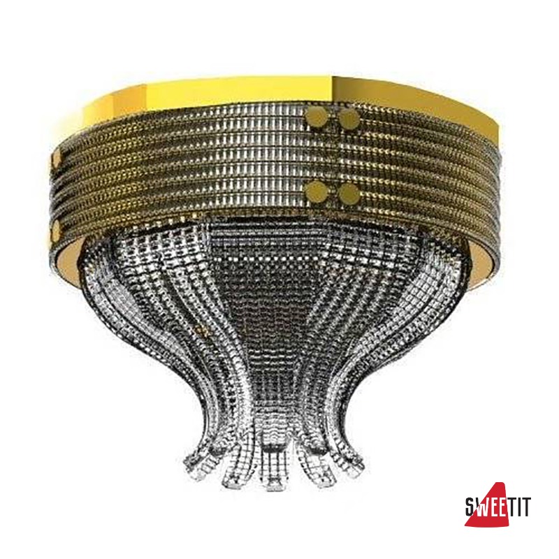 Потолочный светильник Beby Group Milano Deco 8030Q01 Light gold Smoked Glass
