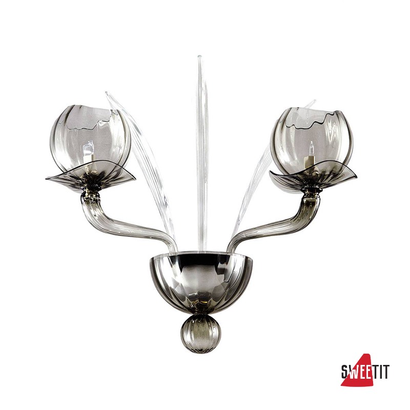 Бра IDL Afrodite 558/2A chrome smoke grey