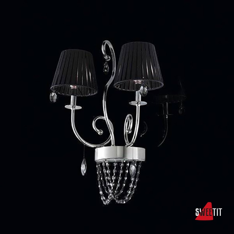 Бра Beby Group Miss Bjioux 0117A02 Chrome Black Trasparent Cut Crystal