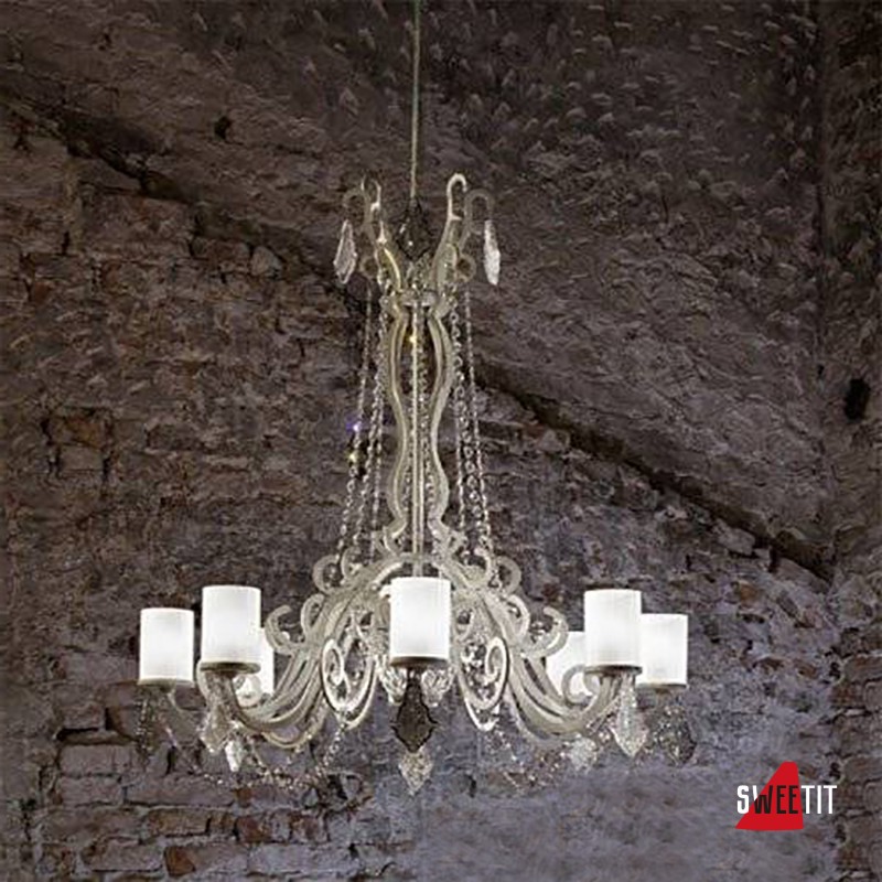 Люстра Italamp 745/8 Satin / BP / SW Elements Metal+Transp.