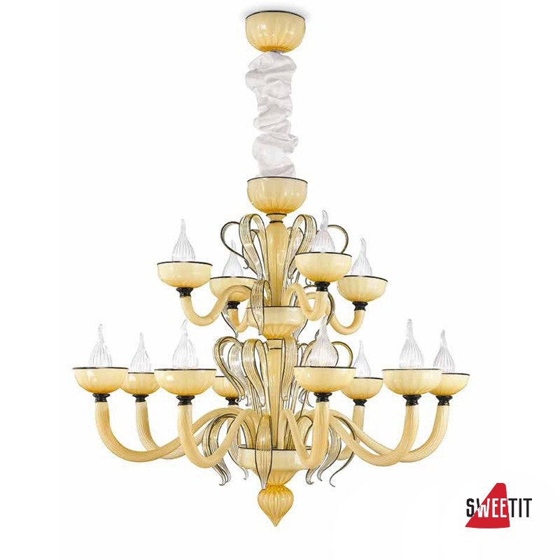 Люстра IDL Epoque 446/8+4 Gold Champagne