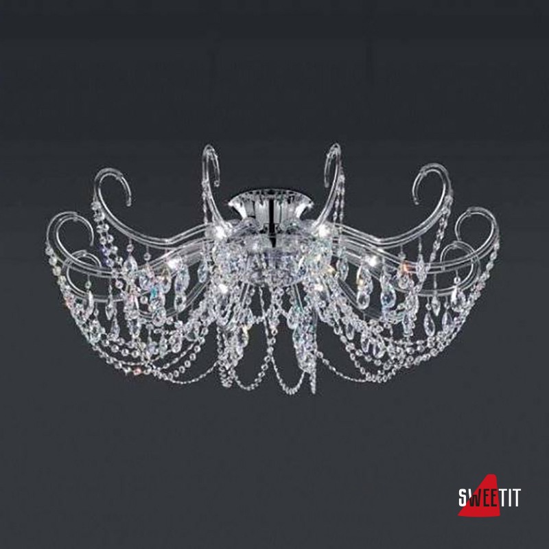 Потолочный светильник Italamp 398/12 D105 Transp. / C / Spectra Crystal