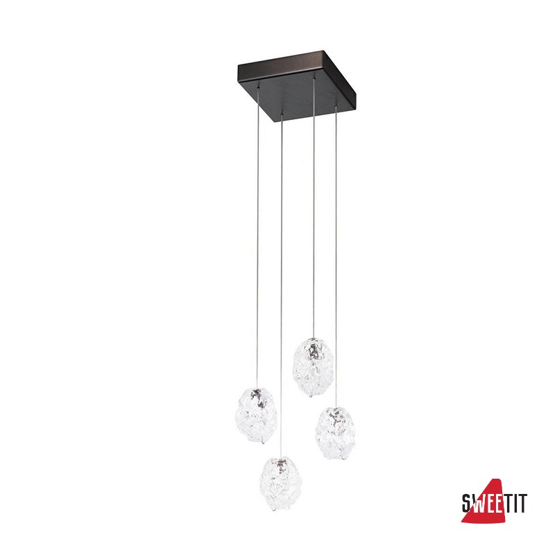 Потолочный светильник IDL Stardust 609/4 brushed matt black nickel + transparent