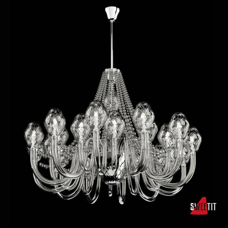 Люстра Beby Group Peonia 7701B01 Silver Cortina + pendants