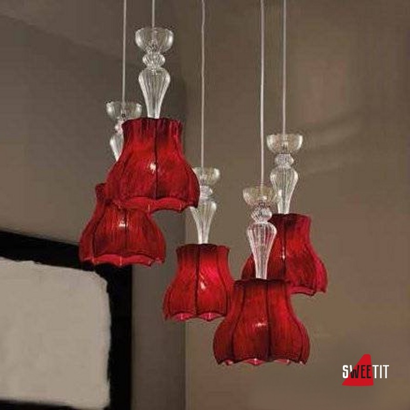 Подвесной светильник Evi Style Vintage glass SO5 Pagoda ES0226SO04SR