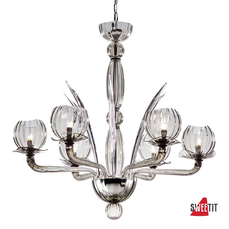 Люстра IDL Afrodite 558/6 chrome smoke grey