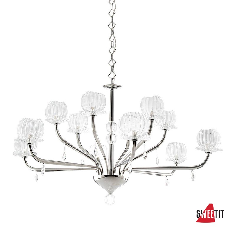 Люстра IDL Dafne 546/6+6 chrome crystal