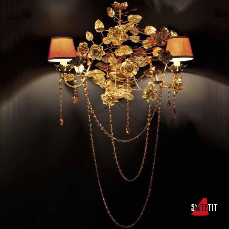 Бра Villari Crystal Roses Wall Light 4021307.100/QE0055.218