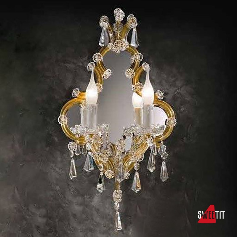 Бра Beby Group Novecento 400/2S Light gold CUT CRYSTAL