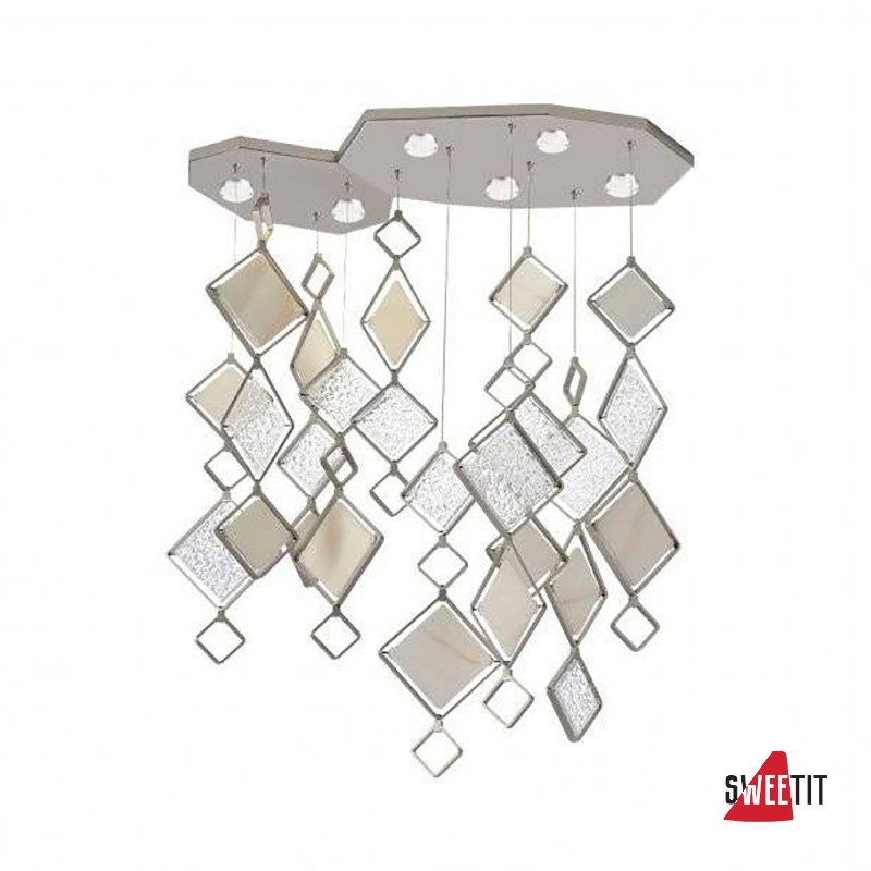 Потолочный светильник IDL Quadrie 565/M4PF+565/M2PF chrome + transparent with white onyx