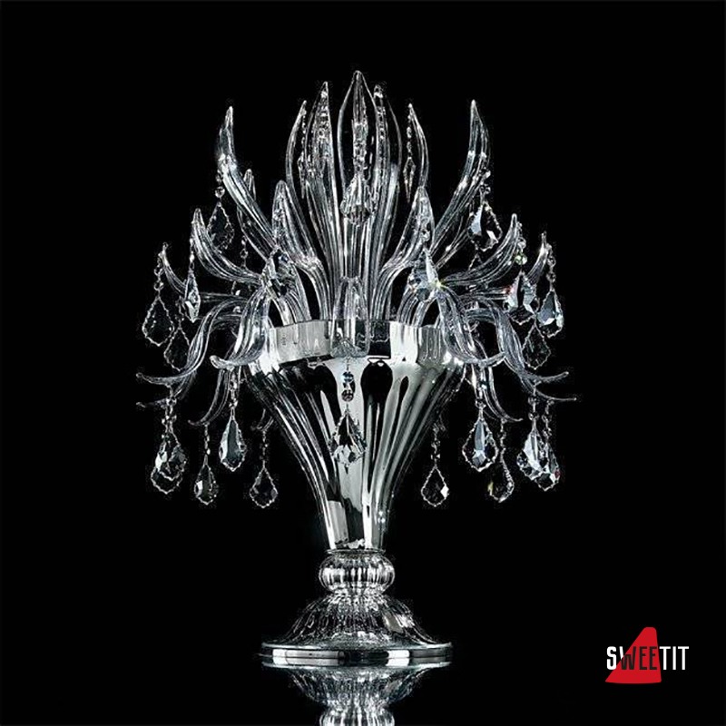 Настольная лампа Beby Garden Party 7810L02 Chrome Silver Cortina Swarovski Plaque