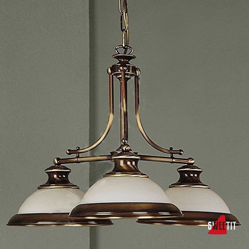 Люстра ORION Austrian old lamp LU 1377-3 patina-355 opal
