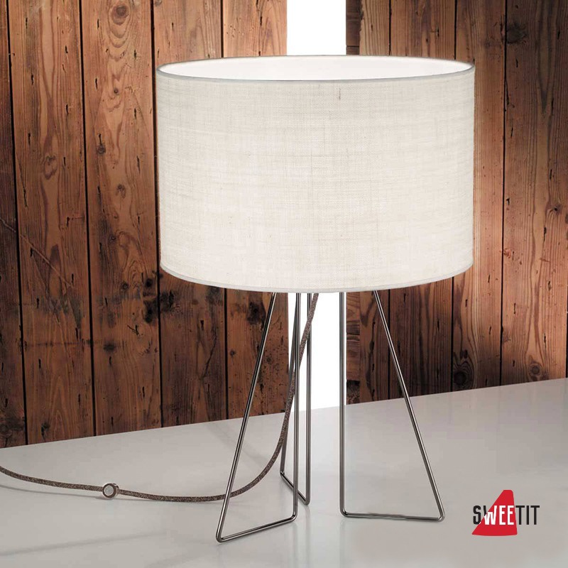 Настольная лампа IDL Seventy 587/1LG steel light jute