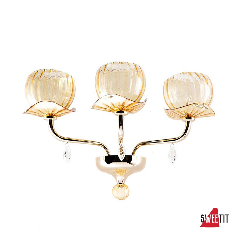 Бра IDL Dafne 545/3A light gold amber