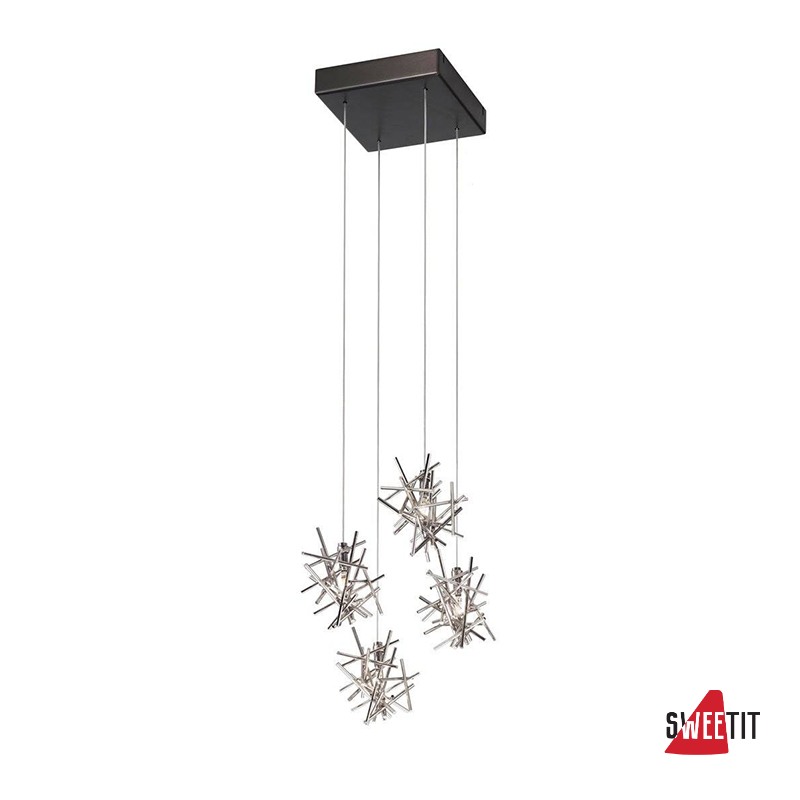 Потолочный светильник IDL Stardust 610/4 brushed matt black nickel + pure steel