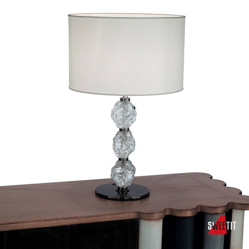 Настольная лампа IDL Charme 600/1LG black nickel ivory tr